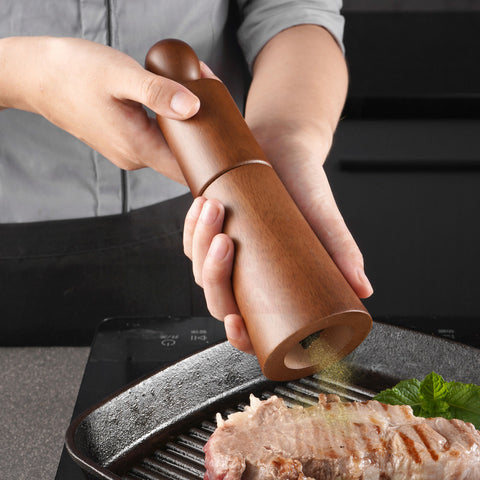 Wooden Manual Pepper Mill Wooden Pepper Mill Salt Pepper Ceramic Core Grinder New Styling Set Kitchen Tools