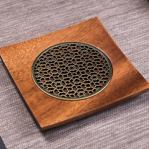 Wooden Pot Bearer Walnut Pot Holder Dry Bubble Table Pot Keeper Purple Sand Pot Water Storage Type Teapot Base Dry Bubble Tray