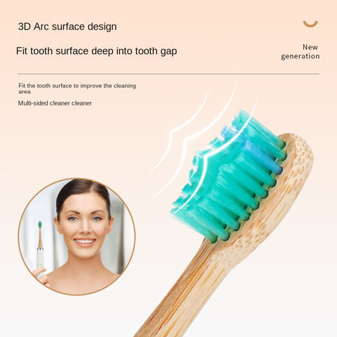 Suitable for Philips electric toothbrush natural bamboo biodegradable bamboo toothbrush head made of bamboo