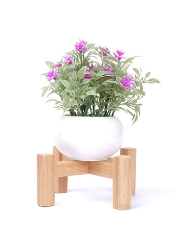 Bamboo Flower Stool Shelf Home Decoration Garden Plant Small Potted Flower Display Stand