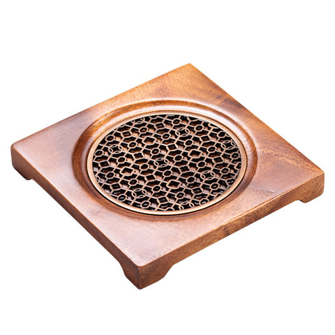 Wooden Pot Bearer Walnut Pot Holder Dry Bubble Table Pot Keeper Purple Sand Pot Water Storage Type Teapot Base Dry Bubble Tray