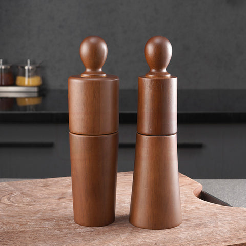 Wooden Manual Pepper Mill Wooden Pepper Mill Salt Pepper Ceramic Core Grinder New Styling Set Kitchen Tools