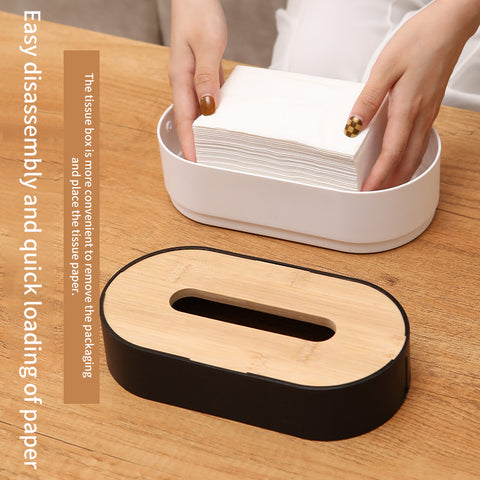 Creative Lifting Type Wooden Cover Tissue Box Home Floating Cover Nanzhu Drawer Box Living Room Coffee Table Desktop Tissue Box