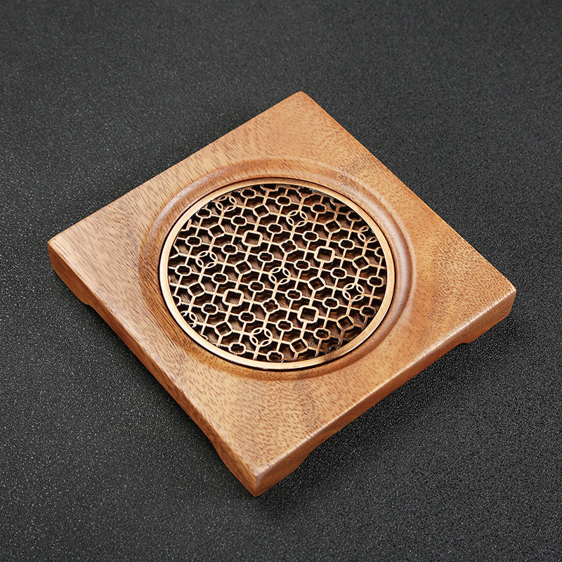 Wooden Pot Bearer Walnut Pot Holder Dry Bubble Table Pot Keeper Purple Sand Pot Water Storage Type Teapot Base Dry Bubble Tray