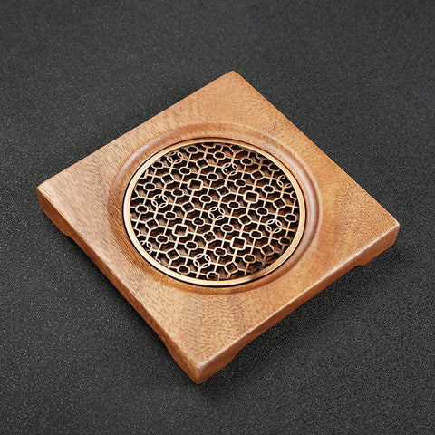 Wooden Pot Bearer Walnut Pot Holder Dry Bubble Table Pot Keeper Purple Sand Pot Water Storage Type Teapot Base Dry Bubble Tray