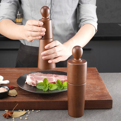 Wooden Manual Pepper Mill Wooden Pepper Mill Salt Pepper Ceramic Core Grinder New Styling Set Kitchen Tools