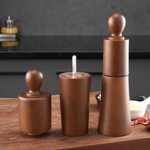Wooden Manual Pepper Mill Wooden Pepper Mill Salt Pepper Ceramic Core Grinder New Styling Set Kitchen Tools