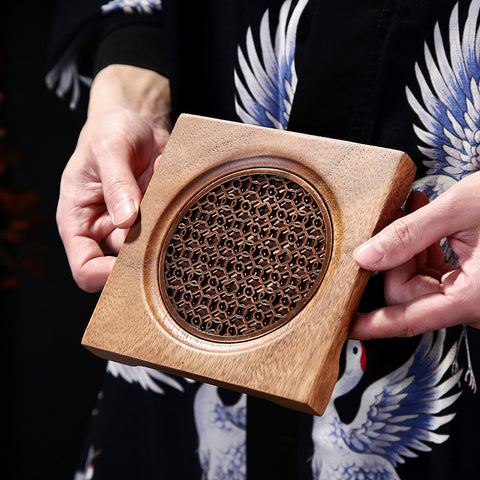 Wooden Pot Bearer Walnut Pot Holder Dry Bubble Table Pot Keeper Purple Sand Pot Water Storage Type Teapot Base Dry Bubble Tray